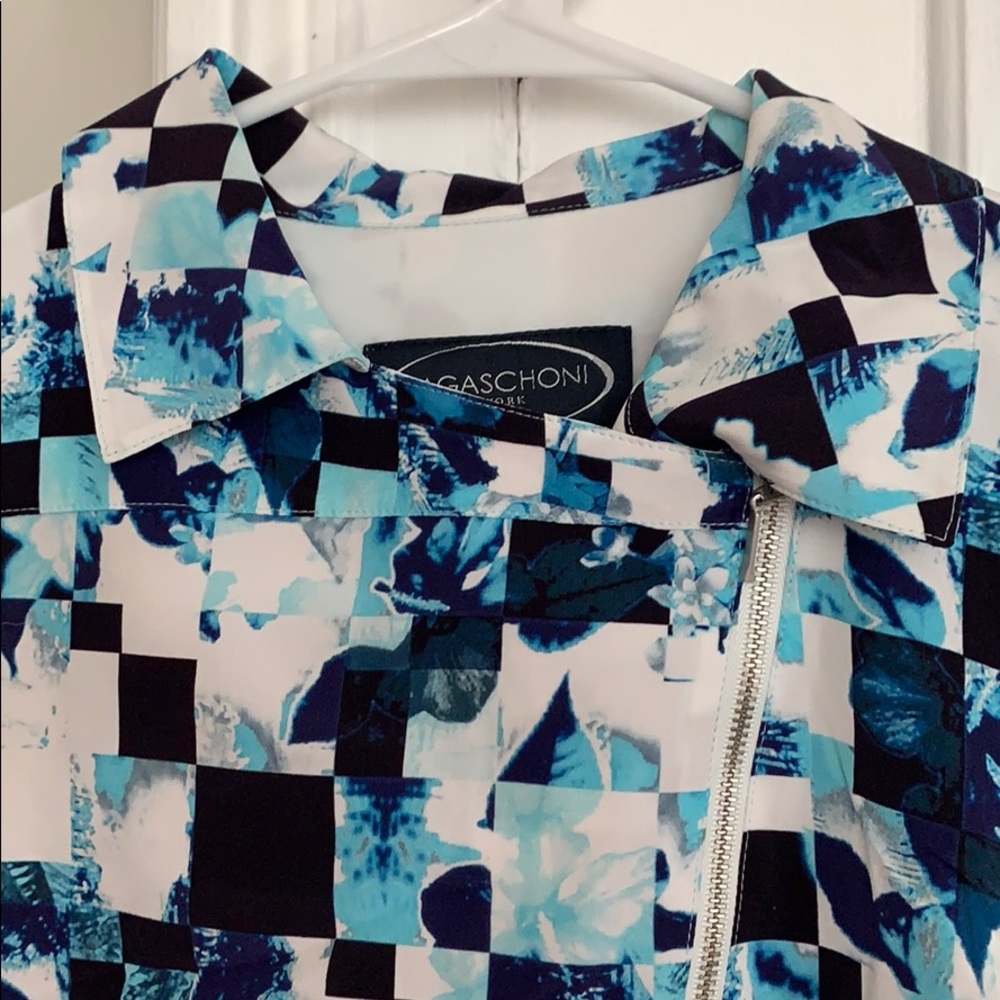 Blue patterned blazer - Picture 3 of 8